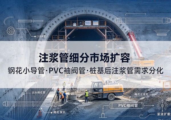 台前注浆管细分市场扩容，隧道钢花小导管、PVC 袖阀管、桩基后注浆管需求分化